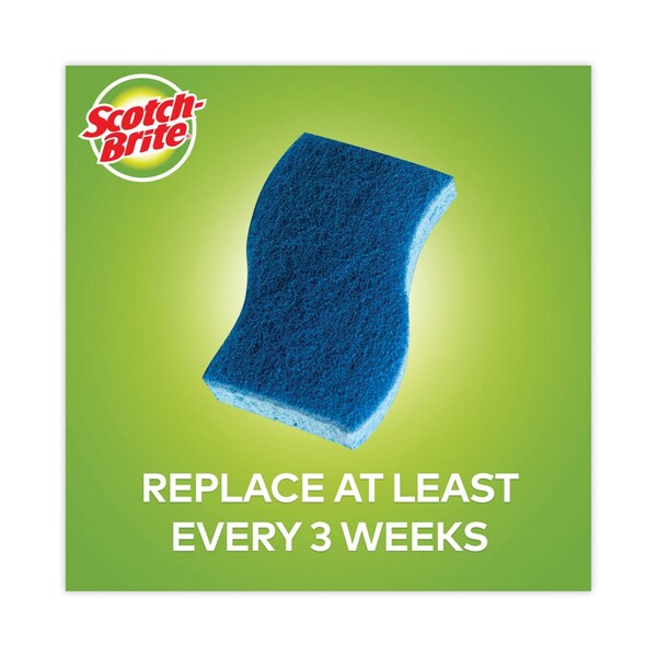 Scotch-Brite Non-Scratch Multi-Purpose Scrub Sponge, 4.4 x 2.6, 0.8in Thick, Blue, 6PK - 526-5