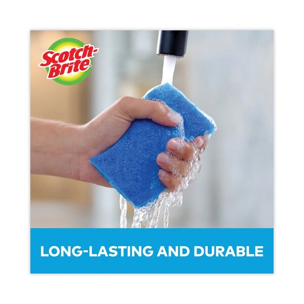 Scotch-Brite Non-Scratch Multi-Purpose Scrub Sponge, 4.4 x 2.6, 0.8in Thick, Blue, 6PK - 526-5