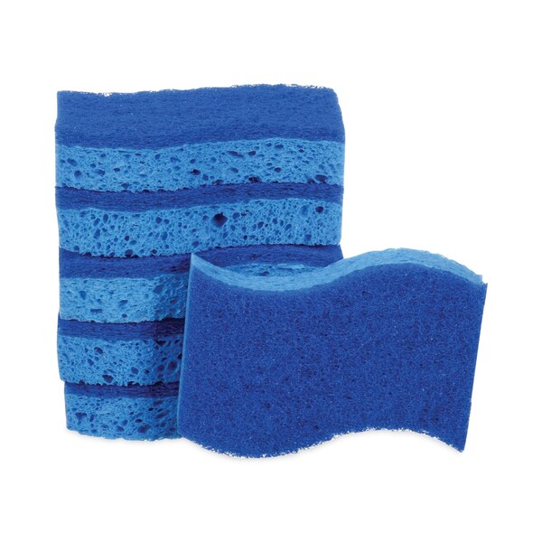 Scotch-Brite Non-Scratch Multi-Purpose Scrub Sponge, 4.4 x 2.6, 0.8in Thick, Blue, 6PK - 526-5