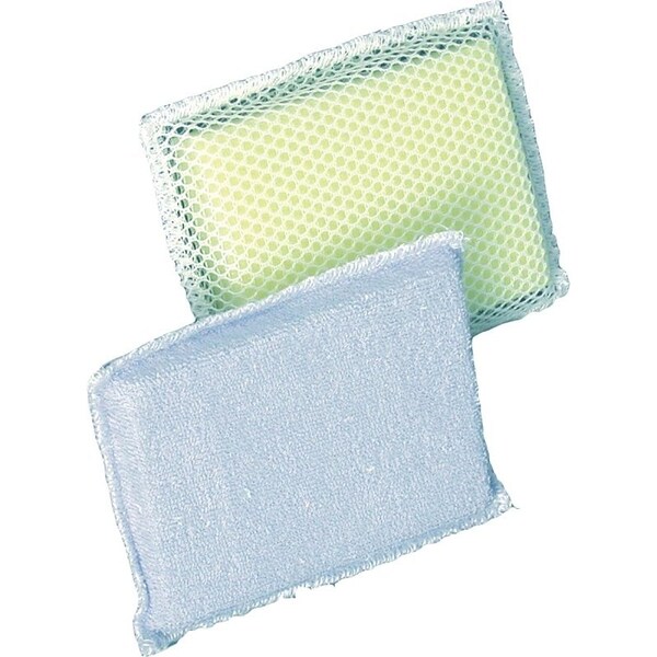 Birdwell Scouring Sponge, 6-1/4 in L, 4 in W, 3/4 in Thick, Terry Cloth - 353-24