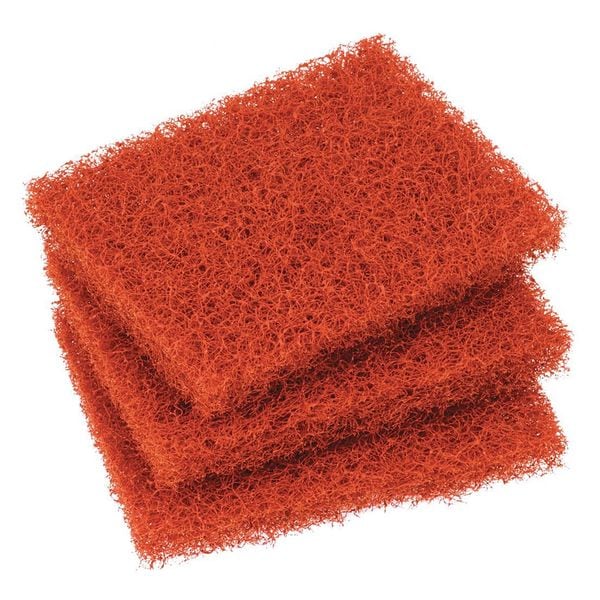 Scotch-Brite Scouring Pad, 4" L x 5-1/4" W, Orange, PK15 - 746