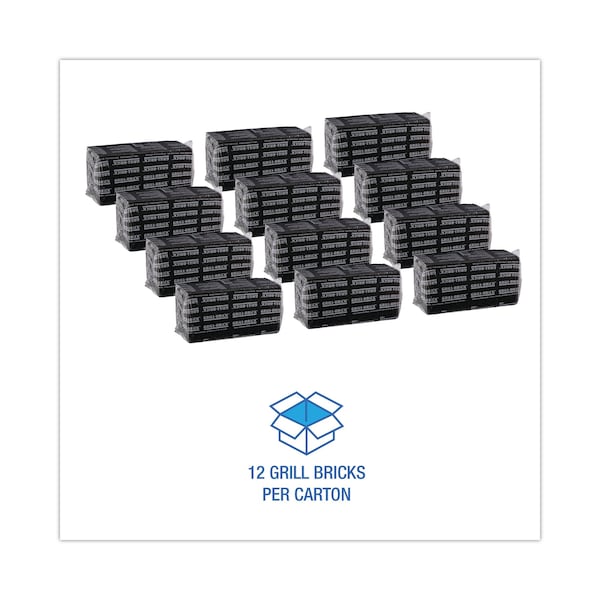 Premiere Pads Grill Brick, 8 x 4, Black, PK12 - PAD GB12 PC