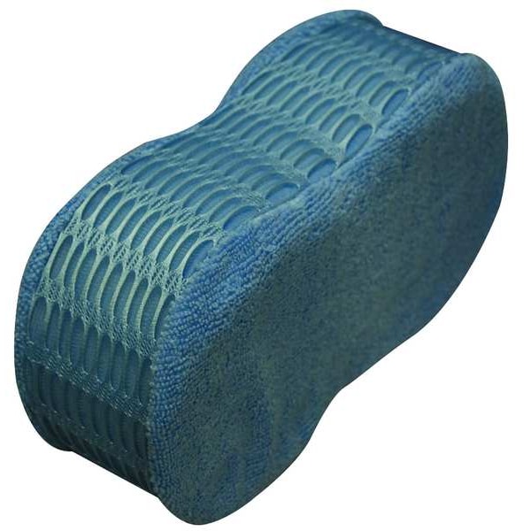 Tough Guy Scrubber Sponge, 9"L, 4-1/2"W, Mcrfbr, Blu - 2ZPE3
