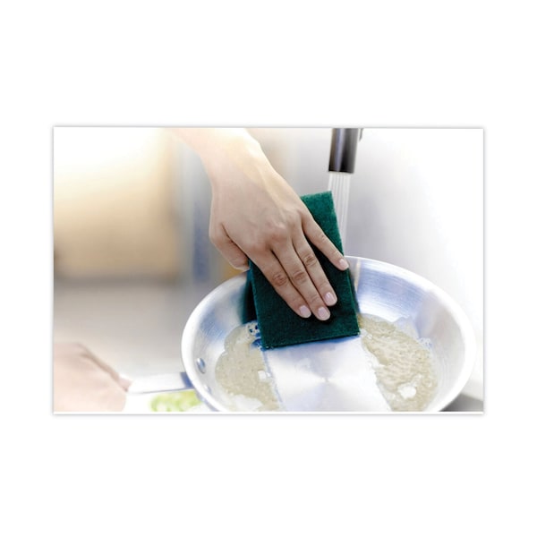 Scotch-Brite Heavy-Duty Scour Pad, 3.8w x 6"L, Green, PK30 - 223