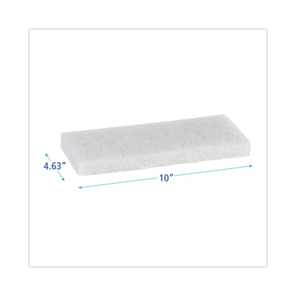 Boardwalk Light-Duty White Pad, 4 x 10, PK20 - 8440BWK