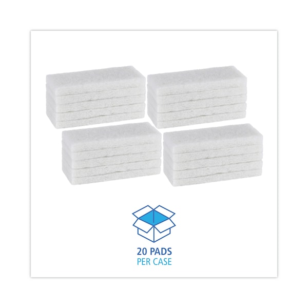 Boardwalk Light-Duty White Pad, 4 x 10, PK20 - 8440BWK