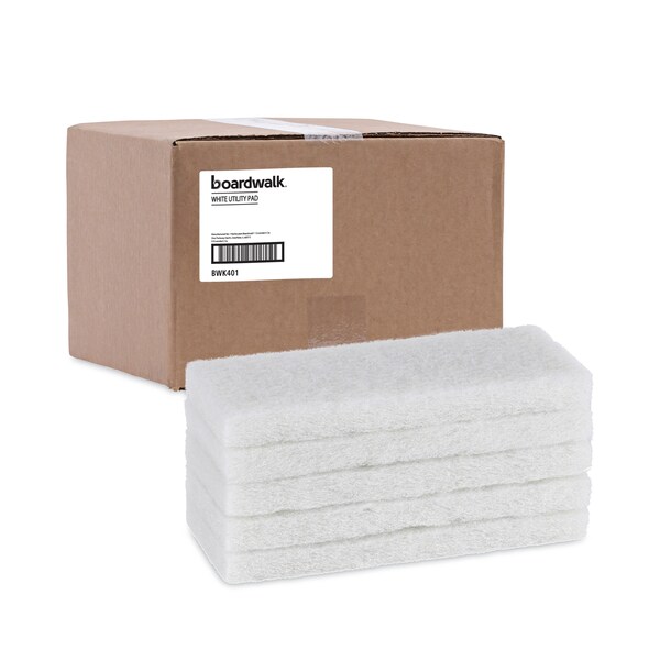 Boardwalk Light-Duty White Pad, 4 x 10, PK20 - 8440BWK