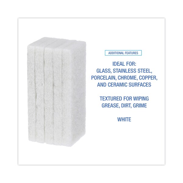 Boardwalk Light-Duty White Pad, 4 x 10, PK20 - 8440BWK