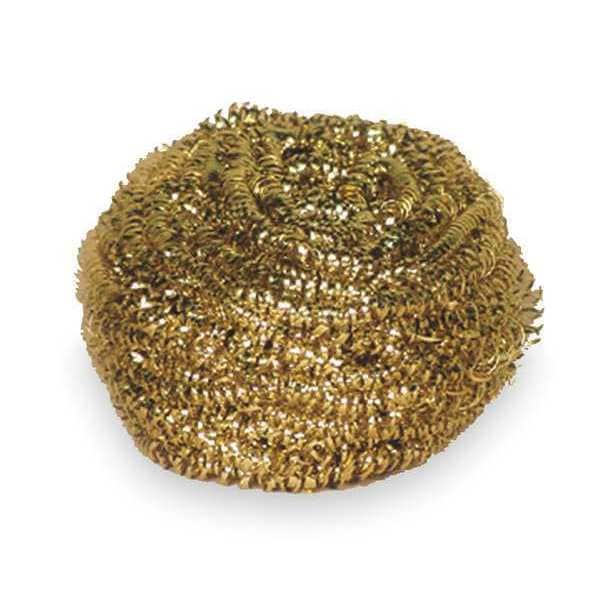 Tough Guy Scrubber, 3"L, 3"W, Brass, Gold, PK6 - 2NTH8