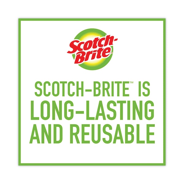 Scotch-Brite Metal Scrubbing Pads, 2 1/2" x 2 3/4", Stainless Steel, Silver, PK24 - 214C