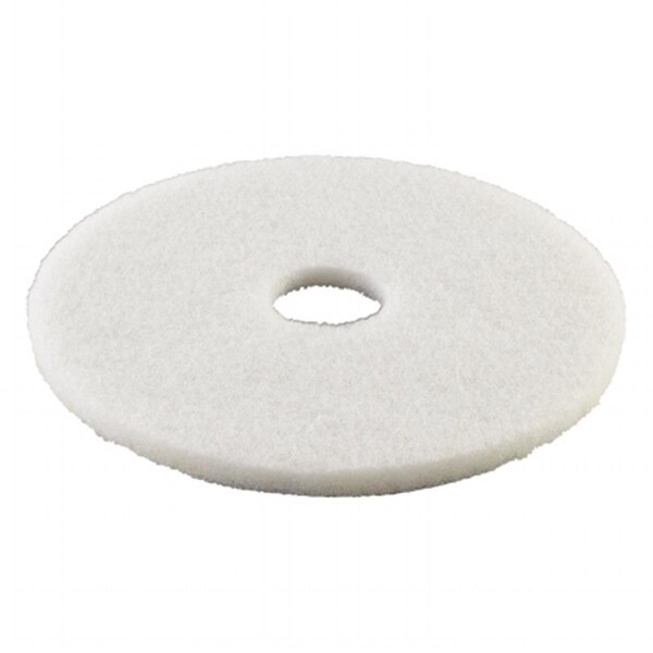 Pinpoint Standard Diameter Polishing Floor Pads - White - 21 Count - PI2959153