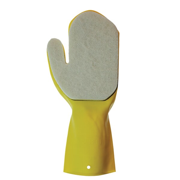 Popular Life Kleen Mitt, Fine Grade Scouring Pad White Mitt, Left Hand - PL-MS-KMWM-5-LHGL