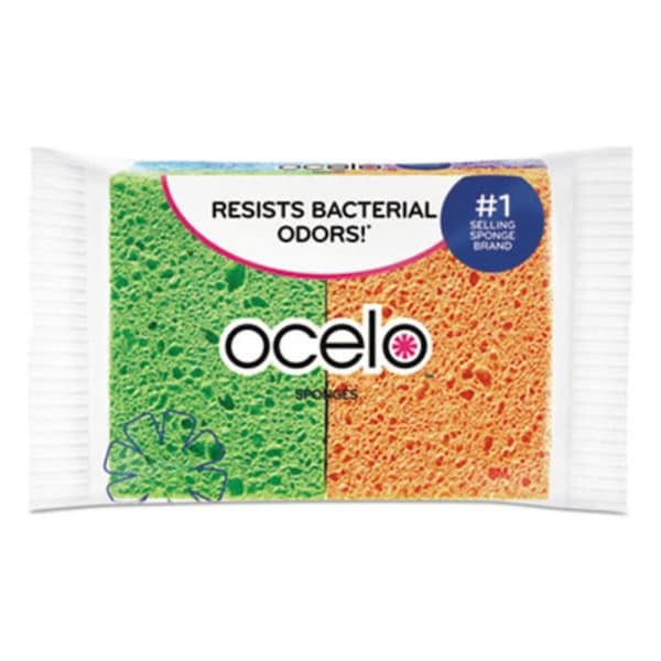 Ocelo 4.7 x 3 x 0.6 in. Vibrant Color Sponges, Assorted Colors, 4PK - MMM7274FD