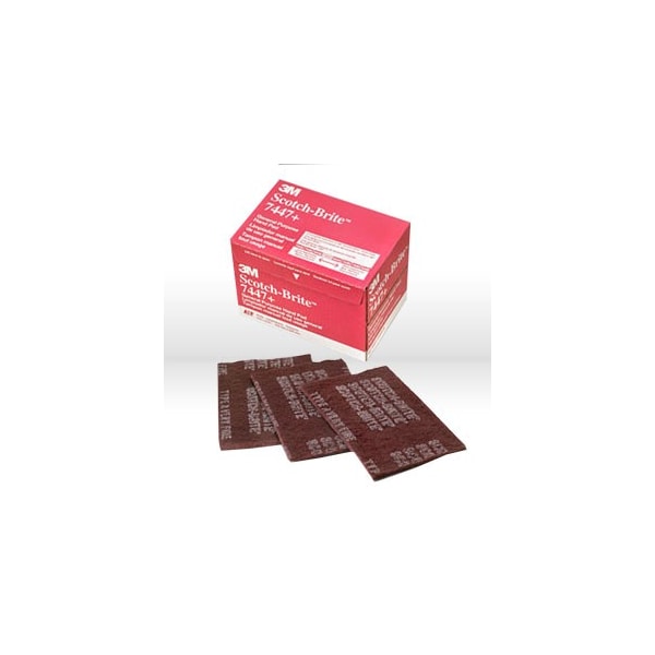 3M General Purpose Hand Pad, 7447B, Grit Very Fine, Maroon, 6"X9" - 48011-04229