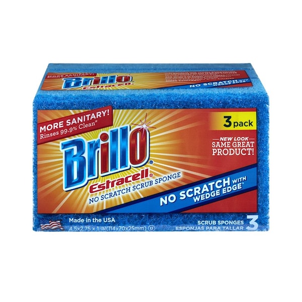 Armaly Brillo Estracell Non-Scratch Scrubber Sponge For Kitchen 4.5 in. L 3 pc - 21034