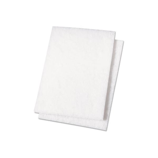 Boardwalk Boardwalk® Light Duty Scour Pad, White, 6 X 9, 20/Carton - 198