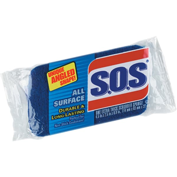 S.O.S. Sponge Scrubber, SOS, Blue, PK12 - 91017