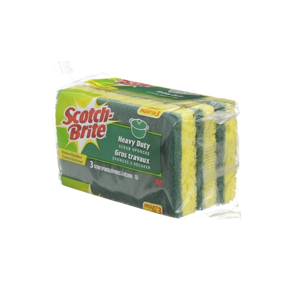 Scotch Scotch-Brite Heavy Duty Sponge For Pots and Pans 4.5 in. L 3 pk - HD-3