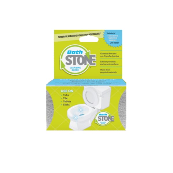 Earthstone BathStone Cleaning Block, Chemical-Free Eco-Friendly Bathroom Cleaner - 111SS006