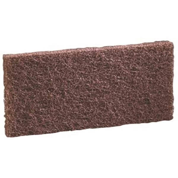 3M 4.625 in. x 10 in. Brown Scrub-n-Strip Pad - 08004