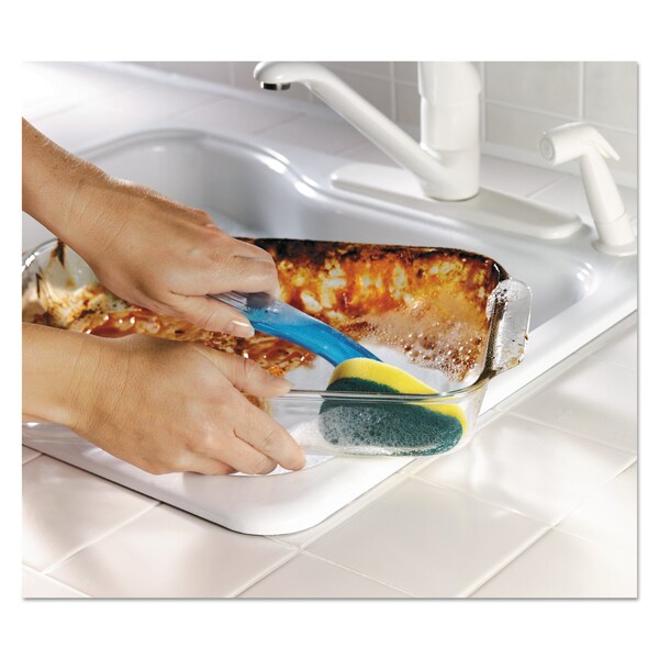 Scotch-Brite Heavy-Duty Soap-Dispensing Dishwand, 2.5" x 9.5", Yellow/Green, PK4 - 650-12
