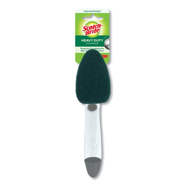 Scotch-Brite Heavy-Duty Soap-Dispensing Dishwand, 2.5" x 9.5", Yellow/Green, PK4 - 650-12