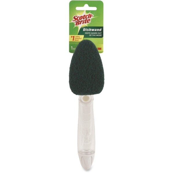 Scotch-Brite Heavy-Duty Soap-Dispensing Dishwand, 2.5" x 9.5", Yellow/Green, PK4 - 650-12