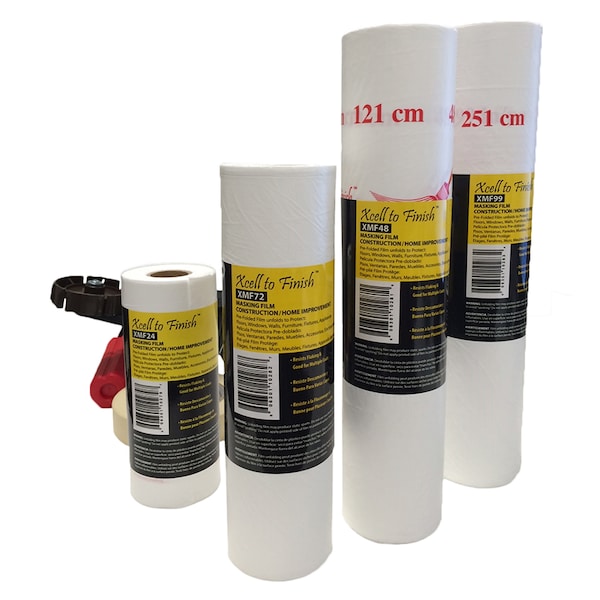 Ips 24" x 180' Finish Line Pre-Folded Masking Film - XMF24