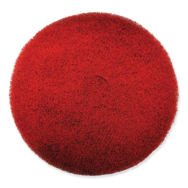 Sc Johnson Ez Care Heavy Duty Scrub Pad - 13 in. Dia. - Red & Gray, 5PK - SJN311174
