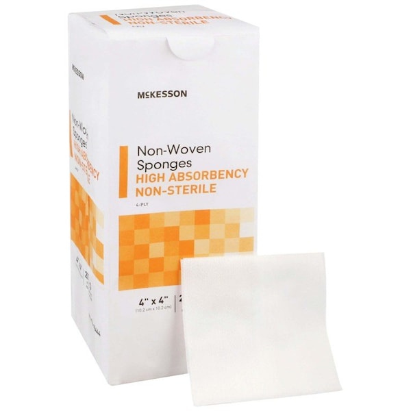 Mckesson NonSterile Nonwoven Sponge, 4 x 4 Inch, 2000PK - 16-40444