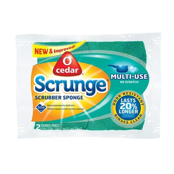 O-Cedar O-Cedar 1699685 7.5 x 5 in. Scrunge Cellulose No Scratch Sponge - 1699685
