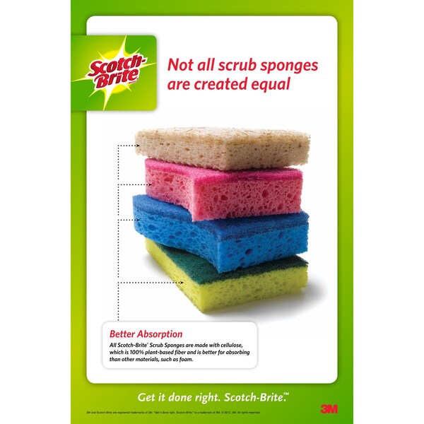 Scotch Scotch-Brite Non-Scratch Sponge For Multi-Purpose 4.4 in. L 3 pk - MP-3-8-D