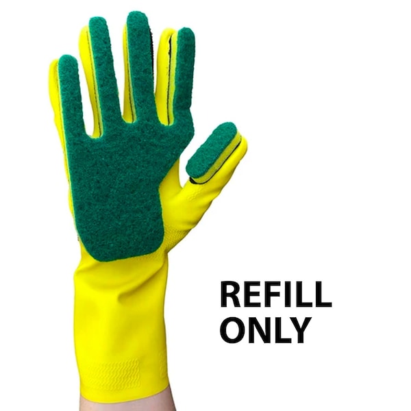 Popular Life Kleen Mitt Glove Refill, Medium Grade Scouring Pad, Green, Left Hand - PL-MS-KMGG-7-RHRF-36