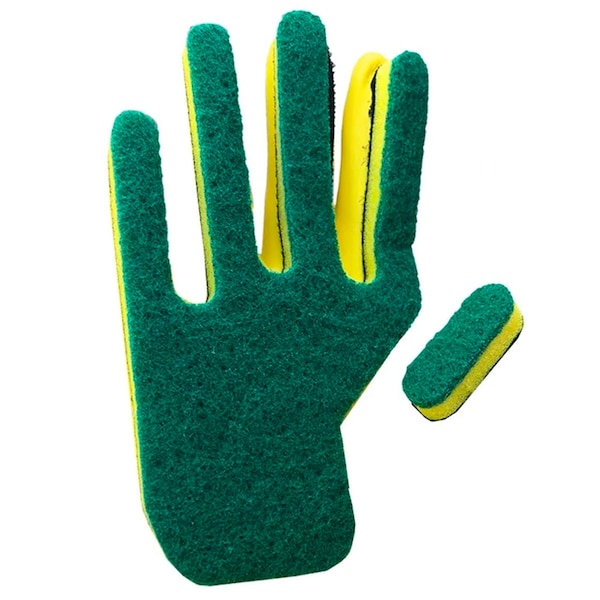 Popular Life Kleen Mitt Glove Refill, Medium Grade Scouring Pad, Green, Left Hand - PL-MS-KMGG-7-RHRF-36