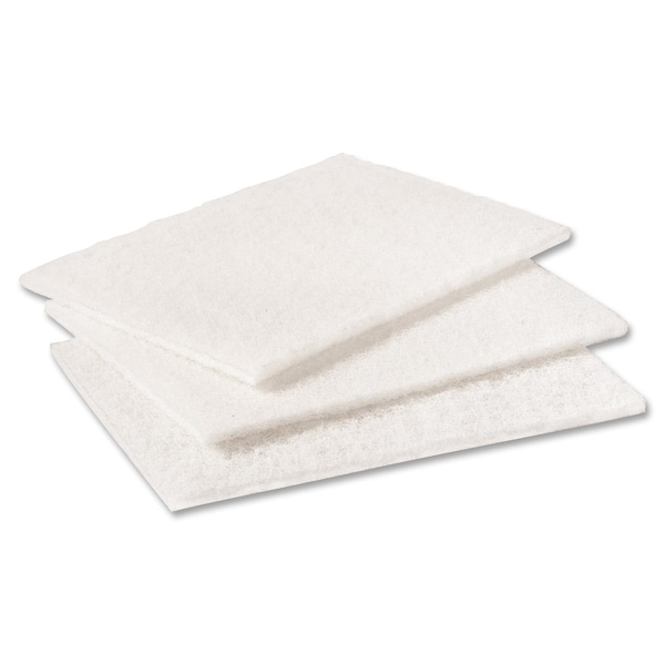 Scotch-Brite Cleansing Pad, Light Duty, 6"x4-1/4", White, PK 60 - MMM98