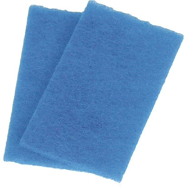 Birdwell Scouring Pad, 6 in L, 3-1/2 in W, Blue - 355-36