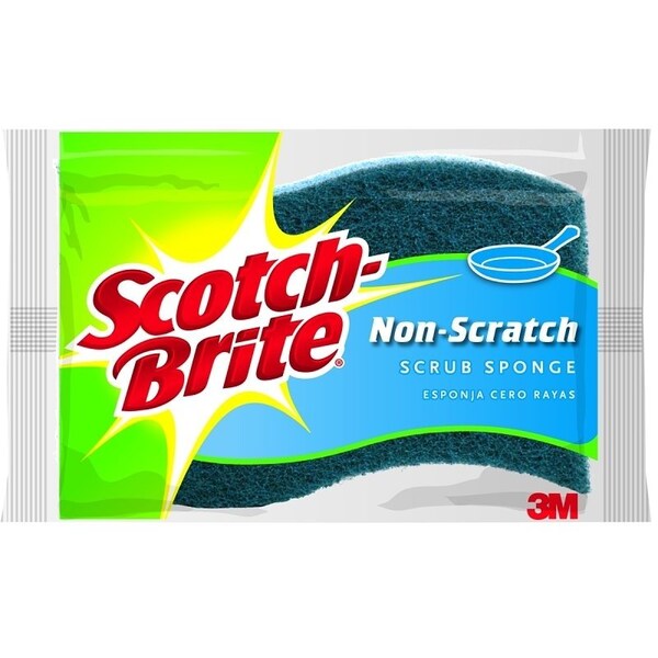 Scotch-Brite Scrub Sponge, 4.4 in L, 2.6 in W, Blue - 521