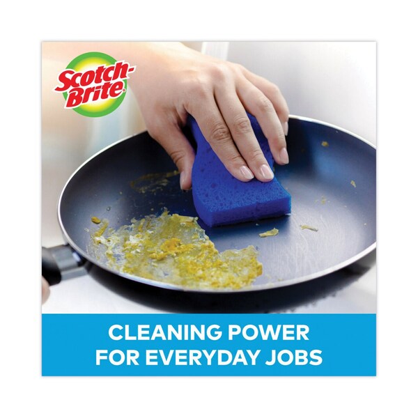 Scotch-Brite Non-Scratch Multi-Purpose Scrub Sponge, 4.4 x 2.6, 0.8in. Thick, Blue, 9PK - 5295PK