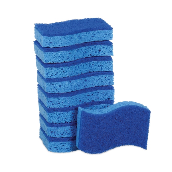 Scotch-Brite Non-Scratch Multi-Purpose Scrub Sponge, 4.4 x 2.6, 0.8in. Thick, Blue, 9PK - 5295PK