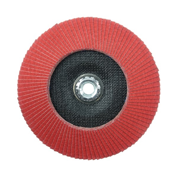 Disco de láminas abrasivas de cerámica Weiler 7", cónico (TY29), 80C, 5/8"-11 UNC - 50115.