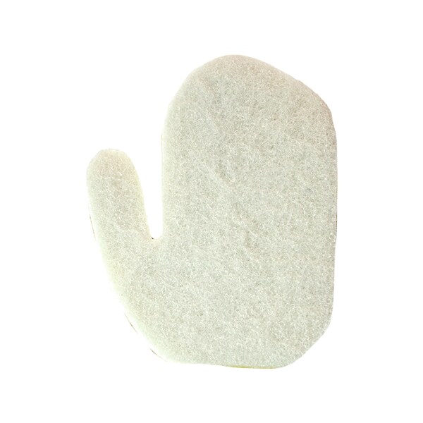 Popular Life Kleen Mitt, Fine Grade Scouring Pad White Mitt Refill, Left Hand - PL-MS-KMWM-5-LHRF-36