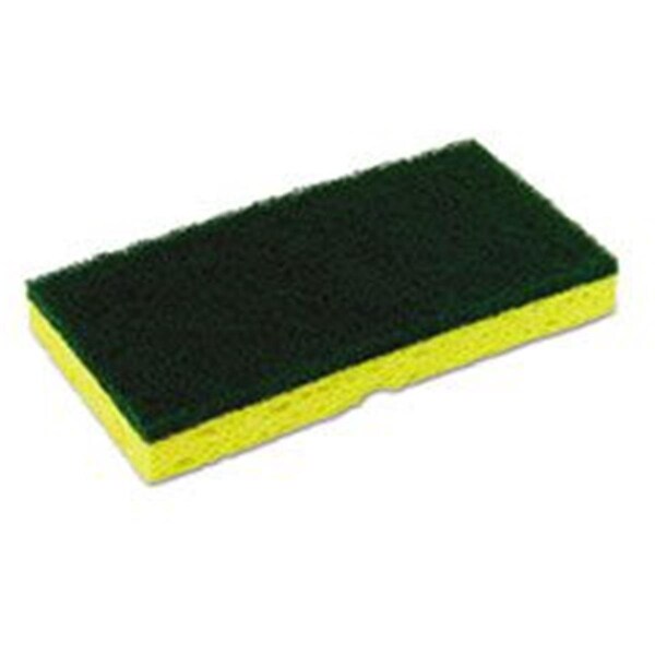 Defenseguard CMC Medium-Duty Scrubber Sponge, Yellow & Green - 3.12 x 6.25 in. - DE2244140