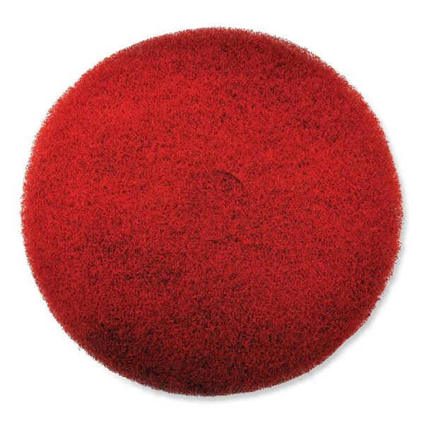 Sc Johnson Ez Care Heavy Duty Scrub Pad - 20 in. Dia. - Red & Gray, 5PK - SJN311181