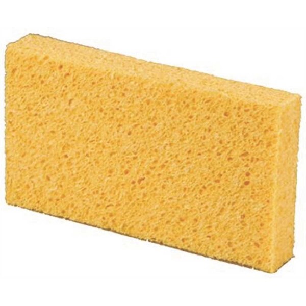 Renown 6-1/4 in. x 3-3/8 in. x 1 in. Cellulose Utility Sponge, Yellow, Small - REN02119