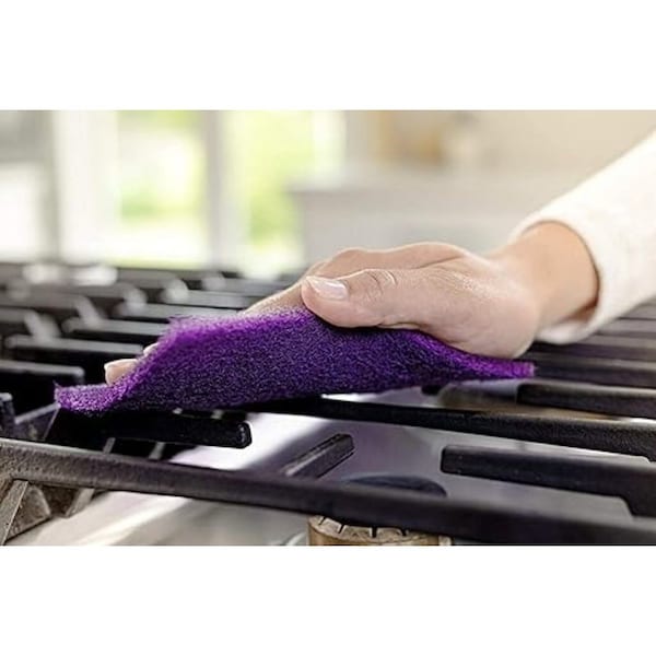 Scotch-Brite Extreme Scrub Scour Pad, 4.4 in L, 2-1/2 in W, Purple, 2PK - 77222-R