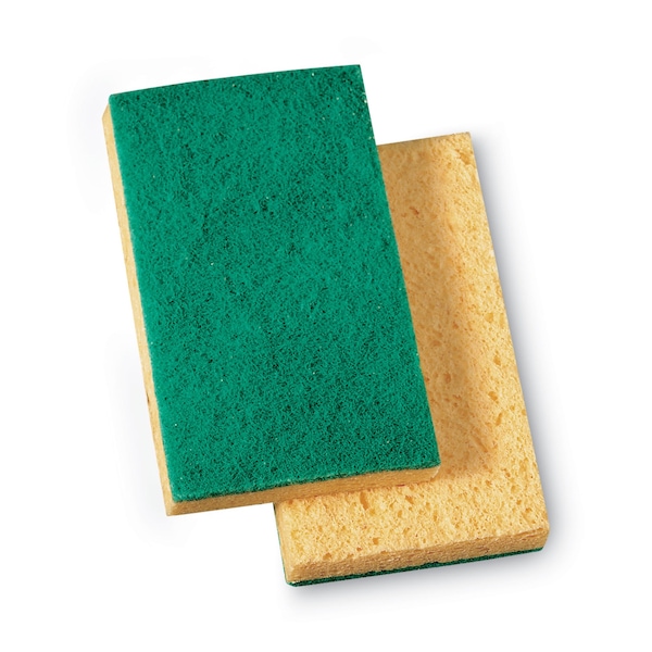 3M Niagara Medium Duty Scrubbing Sponge 74N, 3.6 x 6, 1" Thick, Yellow/Green, PK20 PK - 74N