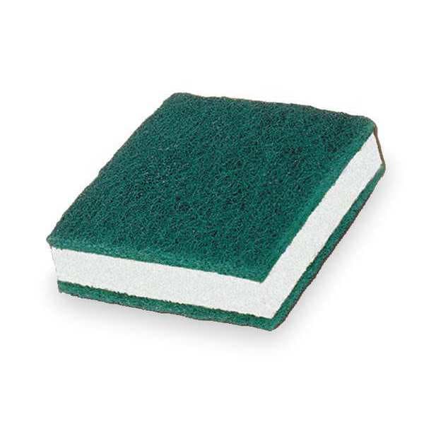 Tough Guy Soap Pad, 3-1/2"L, 3-1/2"W, Grn/Wh, PK5 - 2NTJ5