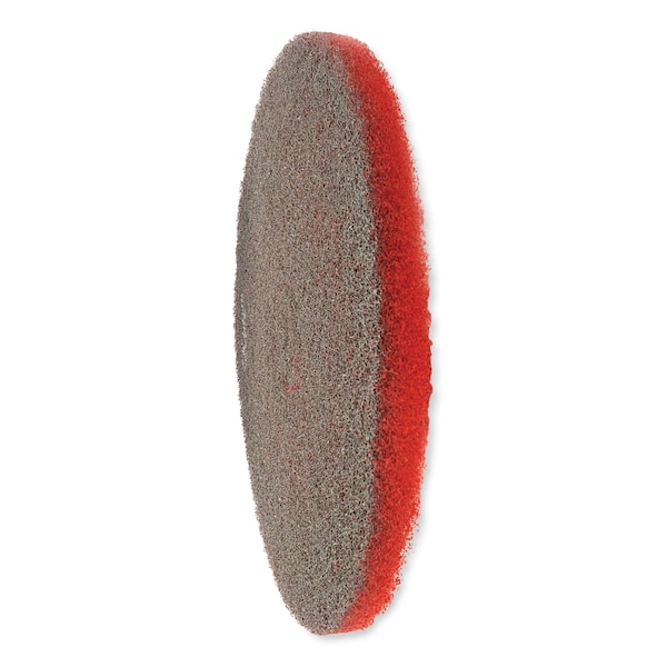 Sc Johnson Professional EZ CARE Heavy Duty Scrub Pad, 16 in. Diameter, Red/Gray, 5PK - 319310