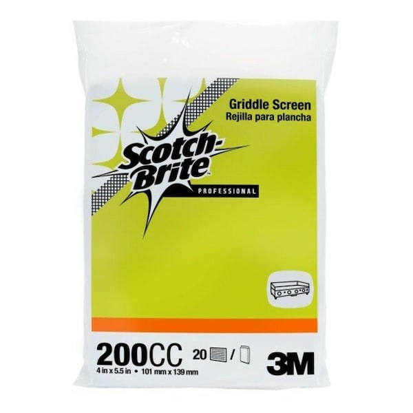 Scotch-Brite Professional Griddle Screen, 4 x 5.5, Gray, PK200 PK - 200CC