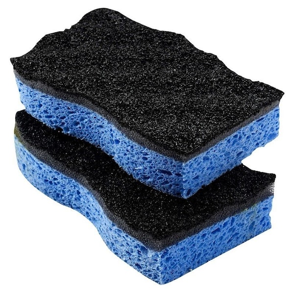 O-Cedar Scrunge Heavy-Duty Sponge, 7-1/2 in L, 5 in W, Blue - 148377